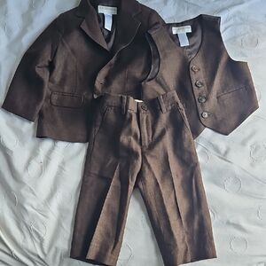 Janie and Jack Brown Wool Blend Outfit